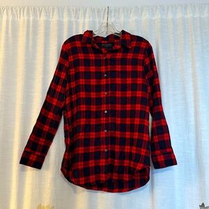 Banana Republic Small Red/Black Flannel